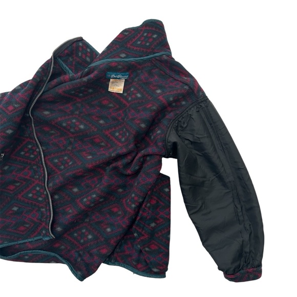 Vintage 90s Brooks AOP Geometric Full Zip Fleece Jacket Unisex Small - Picture 4 of 4